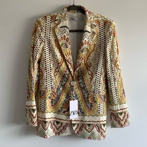 Colourful Zara Blazer size small